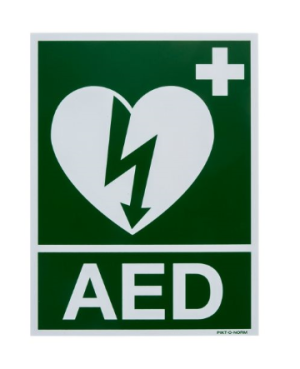 AED Sticker 15x20 cm